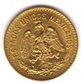 5 Pesos - Philatelie - pièce de monnaie du Mexique en or