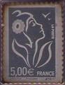 85/3925 - Philatélie 50 - timbre de France adhésif - timbre de collection Yvert et Tellier - Marianne Lamouche argent - 2006