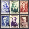 945-950 - Philatélie 50 timbre de France oblitéré timbre de collection Yvert et Tellier célébrité du XIIème à la XXème siècle 1953