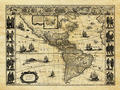 Amériques - Philatélie - Reproduction de cartes géographiques anciennes