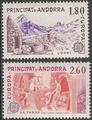 AND313-314 - Philatélie - Timbres d'Andorre N° Yvert et Tellier 313 à 314 - Timbres de collection