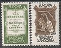 AND339-340 - Philatélie - Timbres d'Andorre N° Yvert et Tellier 339 à 340 - Timbres de collection
