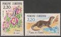 AND393-394 - Philatélie - Timbres d'Andorre N° Yvert et Tellier 393 à 394 - Timbres de collection