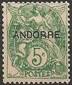 AND5 - Philatélie - Timbre d'Andorre N° Yvert et Tellier 5 - Timbres de collection