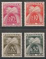 ANDTAXE42-45 - Philatélie - Timbre d'Andorre Taxe N° Yvert et Tellier 42 à 45 - Timbres de collection