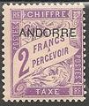 ANDTAXE7 - Philatélie - Timbre d'Andorre Taxe N° Yvert et Tellier 7 - Timbres de collection