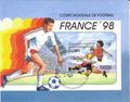 Bloc 134 - Philatélie 50 - timbre sur la coupe du monde de football - France 1998 - bloc du Cambodge