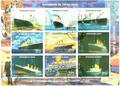 Bloc Titanic x 9 - Philatélie - bloc de 9 timbres paquebot Titanic