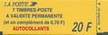 C1504 - Philatélie - Carnet de timbres à composition variable N° 1504 du catalogue Yvert et Tellier - Carnet de timbres de france de collection