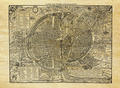 Carte ancienne de Paris (1576) - Philatélie - Reproductions de cartes géographiques anciennes