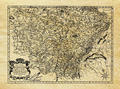 Carte régionale de la Bourgogne (1640) - Philatélie - Reproductions de cartes géographiques anciennes