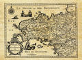Carte régionale de la Bretagne (1650) - Philatélie - Reproductions de cartes géographiques anciennes