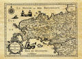 Carte régionale de la Bretagne (1650) - Philatélie - Reproductions de cartes géographiques anciennes