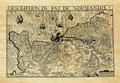 Carte régionale de Normandie - Philatélie - Reproductions de cartes géographiques anciennes