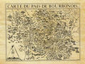 Carte régionale du Bourbonnais - Philatélie - Reproductions de cartes géographiques anciennes