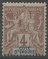 COTI3 - Philatélie - Timbre de Côte d'Ivoire N° Yvert et Tellier 3 - Timbres de colonies françaises - Timbres de collection