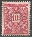 COTITAX10 - Philatélie - Timbre Taxe de Côte d'Ivoire N° Yvert et Tellier 10 - Timbres de colonies françaises - Timbres de collection