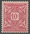 COTITAX10 - Philatélie - Timbre Taxe de Côte d'Ivoire N° Yvert et Tellier 10 - Timbres de colonies françaises - Timbres de collection