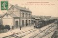 CPA50BAR47138 - Philatélie - Carte postale Barfleur gare et départ du train pour valognes - Cartophilie - Cartes postales de collection