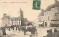 CPA50POR47132 - Philatélie - Carte postale Portbail la grande place un jour de marché - Cartophilie - Cartes postales de collection