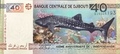 DJIBOUTIPK46 - Philatelie 50 - Billet de 40 Francs de la Banque centrale de Djibouti N° Pick 46