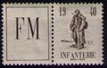 FM 10 A - Philatélie 50 - timbre de Franchise Militaire Infanterie