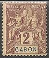 GAB17 - Philatelie - Timbre du Gabon N° Yvert et Tellier 17 - Timbres de colonies françaises - Timbres de collection
