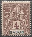 GAB18 - Philatelie - Timbre du Gabon N° Yvert et Tellier 18 - Timbres de colonies françaises - Timbres de collection
