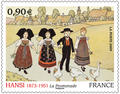 Philatélie 50 - timbre de France adhésif HANSI - la promenade
