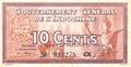 Indochine - Philatélie - billets de banque d'Indochine - billets de collection