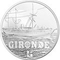 La Gironde argent - Philatelie - pièce de monnaie euros - Monnaie de Paris - Les grands navires français