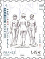 Les 3 Nymphes - Philatélie - timbre de France adhésif - timbre de collection