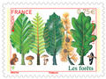 Les forêts - Philatélie 50 - timbre de France adhésif - timbre de collection
