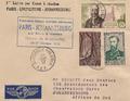 LETTRE-PARIS-JOHANNESBURG-escale - Philatélie - Lettre de collection premiere liaison postale aérienne paris-johannesburg - Timbres sur lettre