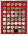 LI2148-2748 - Philatelie - Médailler numismatique alvéoles carrés Lindner pour pièces de monnaie - Pieces de monnaie de collection