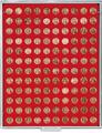 LI2501 - 2 - Philatélie 50 - médailler numismatique de marque LINDNER pour pièces de monnaies de collection