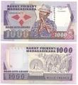 Madagascar - Pick 72 - Billet de collection de la Banque Centrale de la république malgache - Billetophilie