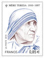 Mère Térésa - Philatélie 50 - timbre de France adhésif