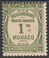 MONT13 - Philatélie - Timbre taxe de Monaco N° Yvert et Tellier 13 - Timbres de Monaco - Timbres de collection
