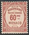 MONT16 - Philatélie - Timbre taxe de Monaco N° Yvert et Tellier 16 - Timbres de Monaco - Timbres de collection