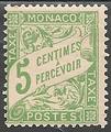 MONT2 - Philatélie - Timbre taxe de Monaco N° Yvert et Tellier 2 - Timbres de Monaco - Timbres de collection