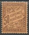 MONT7 - Philatélie - Timbre taxe de Monaco N° Yvert et Tellier 7 - Timbres de Monaco - Timbres de collection