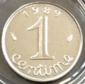 NE-1Ct-1989-Epi-FDC - Philatélie 50 - 1 Centime 1989 Epi FDC du coffret fleurs de coins