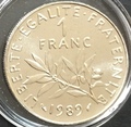 NE-1F-1989-Semeuse-FDC- Philatélie 50 - 1 Franc 1989 Semeuse FDC du coffret fleurs de coins