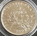 NE-5F-1989-Semeuse-FDC - Philatélie 50 - 5 Francs 1989 Semeuse FDC du coffret fleurs de coins