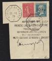 PA4 sur fragment - Philatelie - timbre de France Poste Aérienne