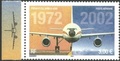 PA65a - Philatélie 50 - Timbre de France Poste Aérienne N°65a émis en 2002 30ème anniversaire du premier vol de l'Airbus A300 avec une marge illustrée