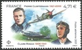 PA85 - Philatélie 50 - Timbre de France Poste Aérienne N°85 Les aviateurs français Claire Roman et Pierre Clostermann