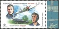 PA85a - Philatélie 50 - Timbre de France Poste Aérienne N°85a - Les aviateurs français Claire Roman et Pierre Clostermann