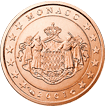 Pièce 1 centime 2001 - Philatélie 50 - pièces de monnaie euros de Monaco 2001 - pièce de monnaie euros de collection de Monaco